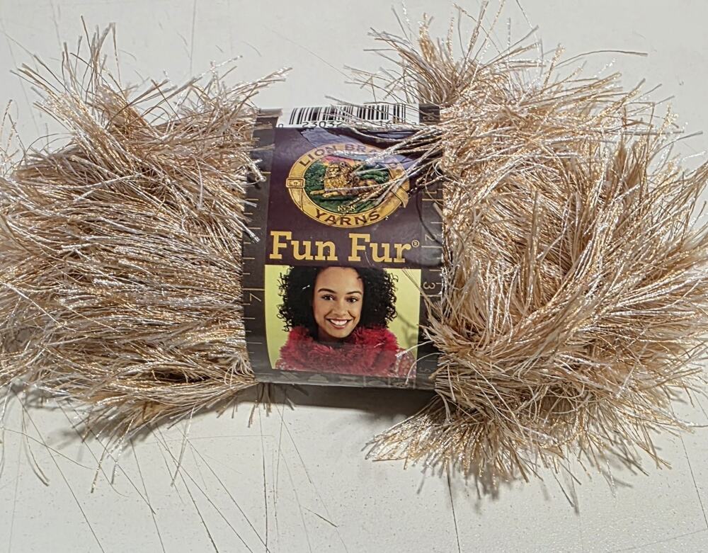 Lion Brand Fun Fur Eyelash Yarn Color Ginger New